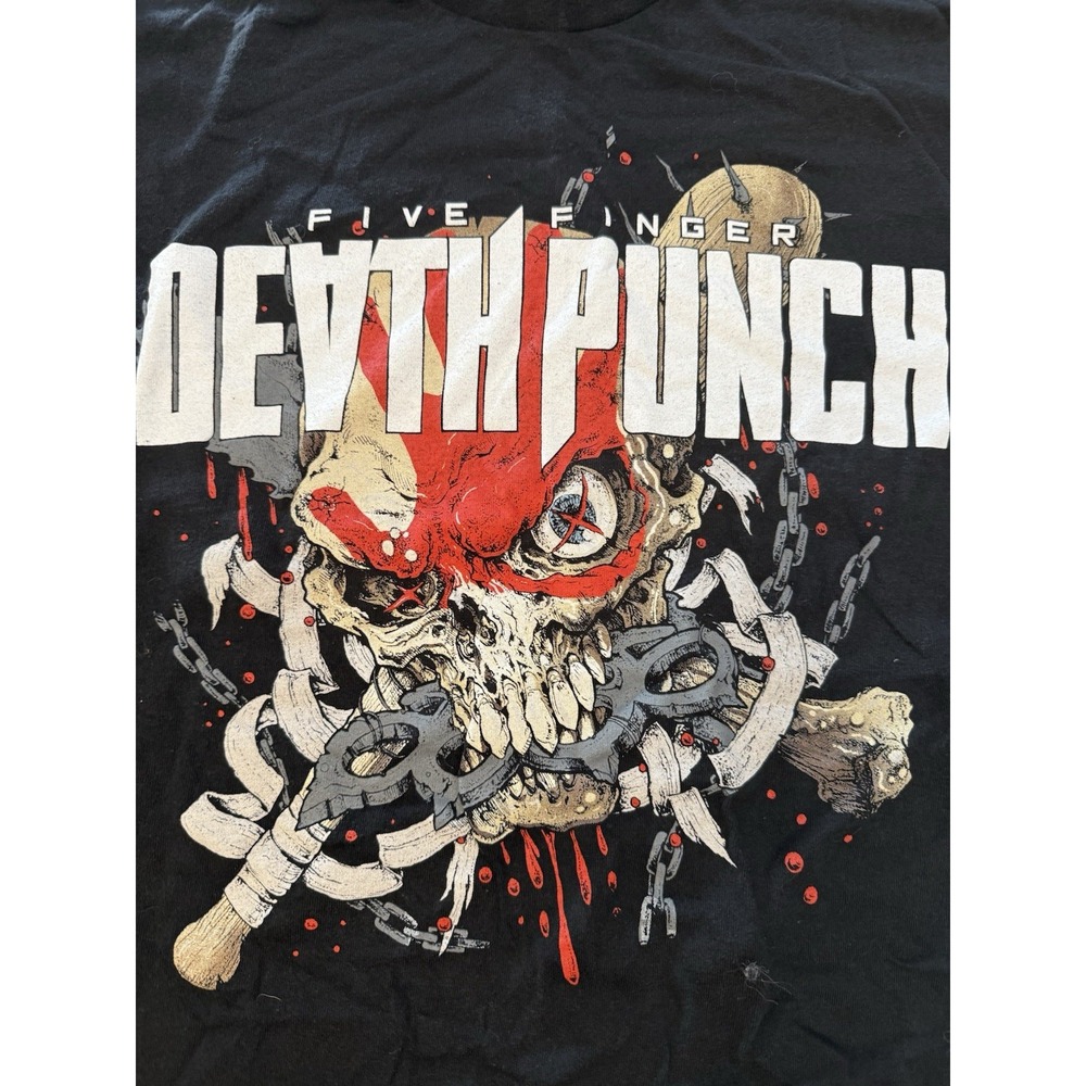 Five Finger Death Punch AfterLife World Tour 2022 Shirt Mens L Black Band Tee